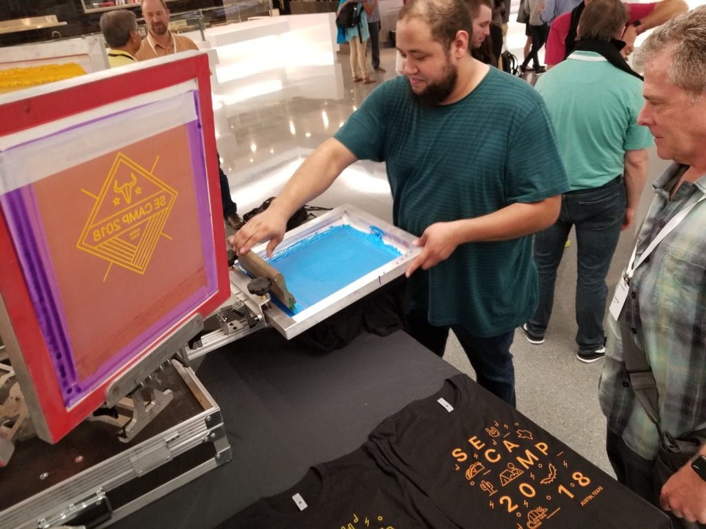Live screen printing activations
